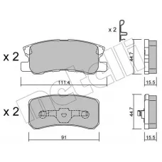 Колодки гальмівні (задні) Citroen C4/Peugeot 4008 12-/Dodge/Jeep/Mitsubishi Outlander 06-/Pajero 91