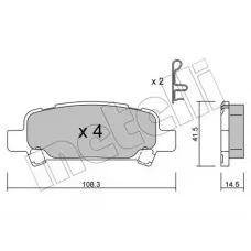 Колодки гальмівні (задні) Subaru Forester 98-08/Impreza 00-09/Legacy II/III 94-03/Outback 00-03