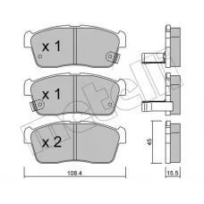Колодки гальмівні (передні) Chevrolet Cruze 00-08/Subaru Justy 07-/Suzuki Ignis 00-/Nissan Pixo 09-