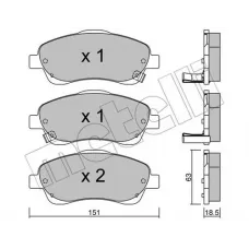 Колодки гальмівні (передні) Toyota Avensis 03-08/Corolla Verso 04-09