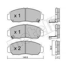 Колодки гальмівні (передні) Honda Civic VIII 06-/FR-V 04-/Accord VII 03-