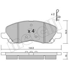 Колодки гальмівні (передні) Citroen C4/Peugeot 4008 12-/Mitsubishi Lancer/Outlander 03-/Jeep Compas