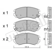 Колодки гальмівні (передні) Hyundai Sonata/Elantra 01-11/ix20 10-/Tucson/Kia Sportage/Carens 04-