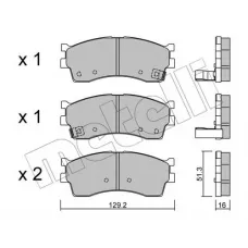 Колодки гальмівні (передні) Kia Rio 00-05/Cerato 01-04/Carens 00-/Clarus 96-