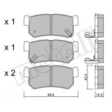Колодки гальмівні (задні) Ssangyong Rexton 02-/Actyon 05-/Korando 97-06