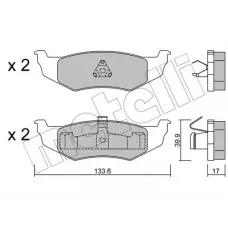 Колодки гальмівні (задні) Chrysler 300M/Neon/Sebring 98-07