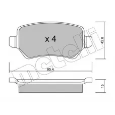 Колодки гальмівні (задні) Opel Astra H 04-/Combo 01-/Zafira B 05-15