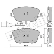 Колодки гальмівні (передні) Seat Ibiza/VW Polo 01-09/Skoda Fabia 99-14/Roomster 06-15 (+датчик)