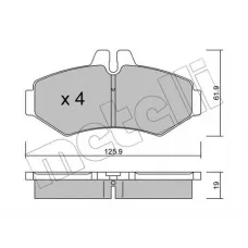 Колодки гальмівні (задні) MB Sprinter 308-316 95-06/G-class (W461/W463) 97-/VW LT 28-35 96-06