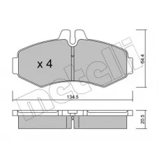 Колодки гальмівні (передні) MB Vito (W638) 96-03