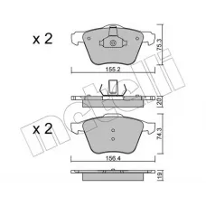 Колодки гальмівні (передні) Ford Galaxy/Mondeo IV/S-Max 07-15/Volvo S60/S80/V60/V70/XC70 06-