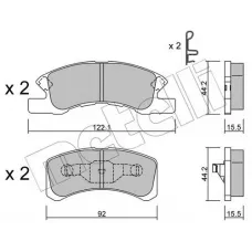 Колодки гальмівні (передні) Daihatsu Cuore 1.0 03-/Mitsubishi Mirage 1.0/1.2 12-