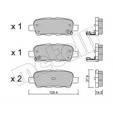 Колодки гальмівні (задні) Renault Koleos/Nissan Juke/Leaf 10-/Qashqai 07-13/X-Trail 01-13/Suzuki 05