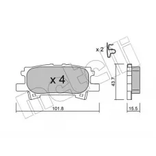 Колодки гальмівні (задні) Lexus RX 03-08