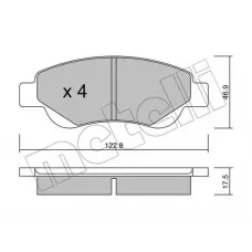 Колодки гальмівні (передні) Citroen С1/Peugeot 107 05-/108 14-/Toyota Aygo 05-
