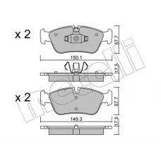 Колодки гальмівні (передні) BMW 1 (E87)/ 3 (E90) 04-11