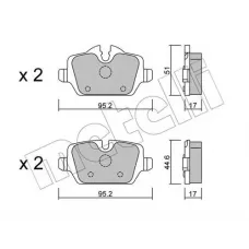 Колодки гальмівні (задні) BMW 1 (E81/E82/E87)/3 (E90/E91/E92/E93) 04-13