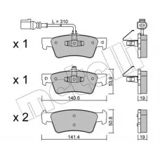 Колодки гальмівні (задні) VW T5/Multivan V 03-15 (+датчик)
