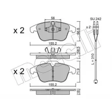 Колодки гальмівні (передні) Citroen C5/Peugeot 508 08- (з датчиками)