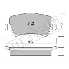 Колодки гальмівні (задні) Ford Galaxy/S-Max 06-15/Volvo S60/S80/V60/V70/XC60/XC70 08-/Land Rover 11