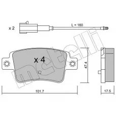 Колодки гальмівні (задні) Fiat Punto 08- (+датчик)
