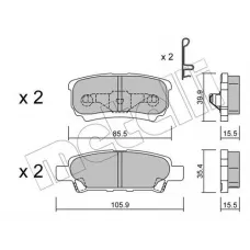 Колодки гальмівні (задні) Mitsubishi Outlander/Lancer 03-/Jeep Compass/Patriot/Dodge Avenger 06-