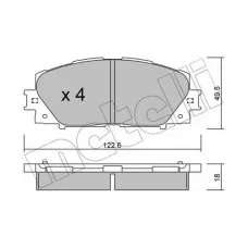 Колодки гальмівні (передні) Toyota Yaris 05-/Great Wall C30/Lingao/Tengyi 09-