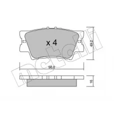 Колодки гальмівні (задні) Toyota Camry/Rav4 IV 05-/Avalon 12-18/Lexus ES 06-18