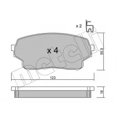 Колодки гальмівні (передні) Suzuki Grand Vitara 2.0 HDi 01-05