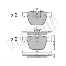 Колодки гальмівні (задні) BMW 5 (E60/65)/X5 (E70/F15)/X6 (E71/E72) 3.0-4.4 08-