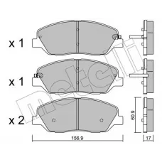 Колодки гальмівні (передні) Hyundai Santa Fe II/III/Genesis 06-/Kia Sorento/Ssangyong Korando 09-