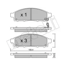 Колодки гальмівні (передні) Mitsubishi L200 05-/Pajero Sport II 08-