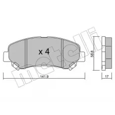Колодки гальмівні (передні) Nissan Rogue/Qashqai/X-Trail/Teana 07-13/Juke 10-
