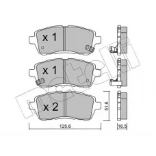 Колодки гальмівні (передні) Ford Fiesta VI 08-/Mazda 2 07-15/Subaru Justy 07-