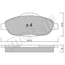 Колодки гальмівні (передні) Peugeot 308/CC/SW 07-14/Peugeot 3008/5008 09-17