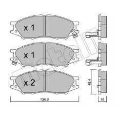 Колодки гальмівні (передні) Nissan Almera II 02-/Sunny 00-03