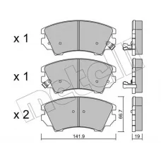 Колодки гальмівні (передні) Nissan Rogue 10-13/Opel Astra J 09-/Insignia 08-17/Zafira C 11-