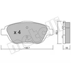 Колодки гальмівні (передні) Citroen С3/DS3 09-/C4 Cactus/Peugeot 2008 13-