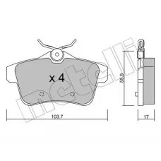 Колодки гальмівні (задні) Citroen C4 09-/Peugeot 308/3008 09-16/5008 09-17