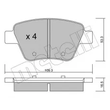 Колодки гальмівні (задні) Audi A3/Skoda Octavia 03-13/SuperB/VW Caddy/Golf 07-15/Touran 03-15