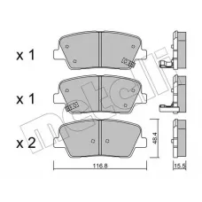 Колодки гальмівні (задні) Hyundai Santa Fe II/III/IV 06-/Genesis/Kia Sorento II/III 09-/Stinger 17-