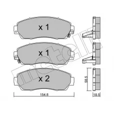 Колодки гальмівні (передні) Honda CR-V IV/Crosstour 12-