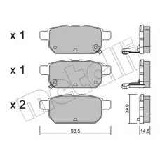 Колодки гальмівні (задні) Suzuki Vitara III 15-/SX4 S-cross 13-/Swift IV 10-/Baleno 16-