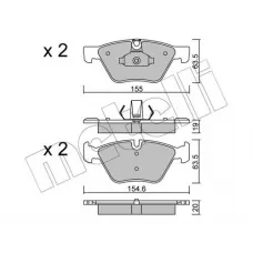 Колодки гальмівні (передні) BMW 5 (F07/F10/F11) 09-17