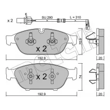 Колодки гальмівні (передні) Audi A6/A7/A8 10- (з датчиком)