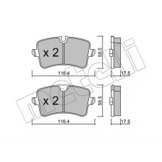 Колодки гальмівні (задні) Audi A4/A5/A6/A7 10-/Porsche Macan 14-