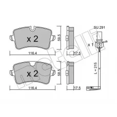 Колодки гальмівні (задні) Audi A4/A5/A6/A7 10- (+датчик)