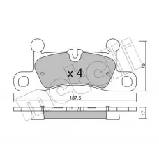 Колодки гальмівні (задні) VW Touareg/Porsche Cayenne 10-