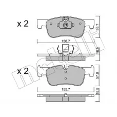 Колодки гальмівні (передні) BMW 1 (F20/F21) 11-/2 (F22/F23/F87) 14- B38/B47/N13/N47