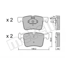 Колодки гальмівні (передні) BMW 1 (F20-21)/2 (F22/F87/F45-46)/3 (F30-31/F34/F80)/4 (F32/F36)/X3 11-